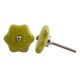 Lime Star Shape Ceramic Crackle Furniture Knob